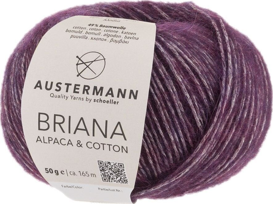 Kötőfonal Austermann Briana Alpaca & Cotton 90319-05 BlackBerry Kötőfonal