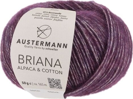 Kötőfonal Austermann Briana Alpaca & Cotton 90319-05 BlackBerry Kötőfonal - 1