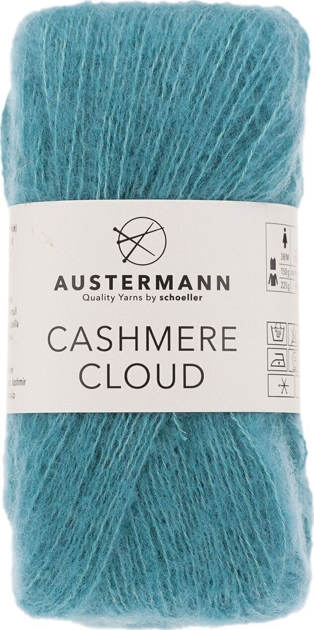 Fil à tricoter Austermann Cashmere Cloud 90349-11 Turquoise Fil à tricoter