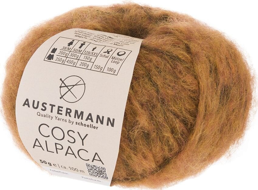 Pređa za pletenje Austermann Cosy Alpaca 90356-02 Brown Mottled Pređa za pletenje