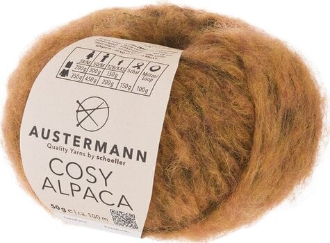 Pređa za pletenje Austermann Cosy Alpaca 90356-02 Brown Mottled Pređa za pletenje - 1