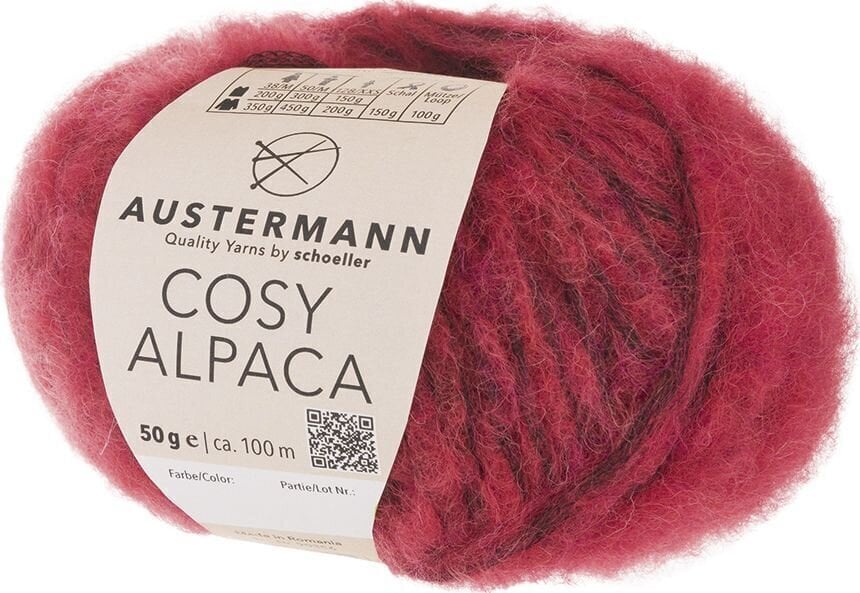 Strickgarn Austermann Cosy Alpaca 90356-03 Ruby Strickgarn
