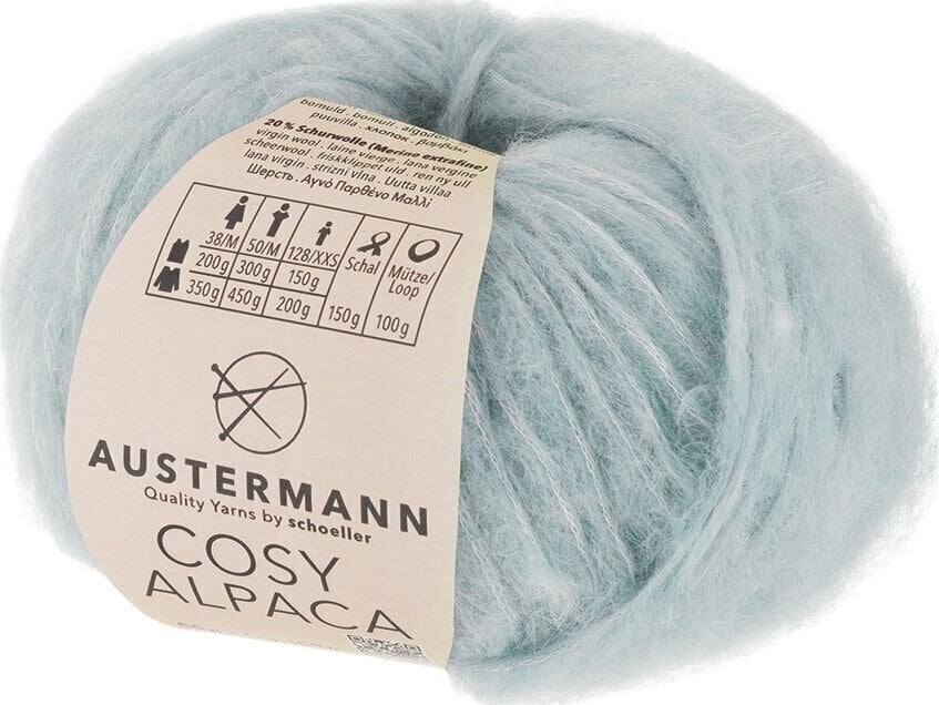 Fil à tricoter Austermann Cosy Alpaca 90356-07 Smoke Blue Fil à tricoter