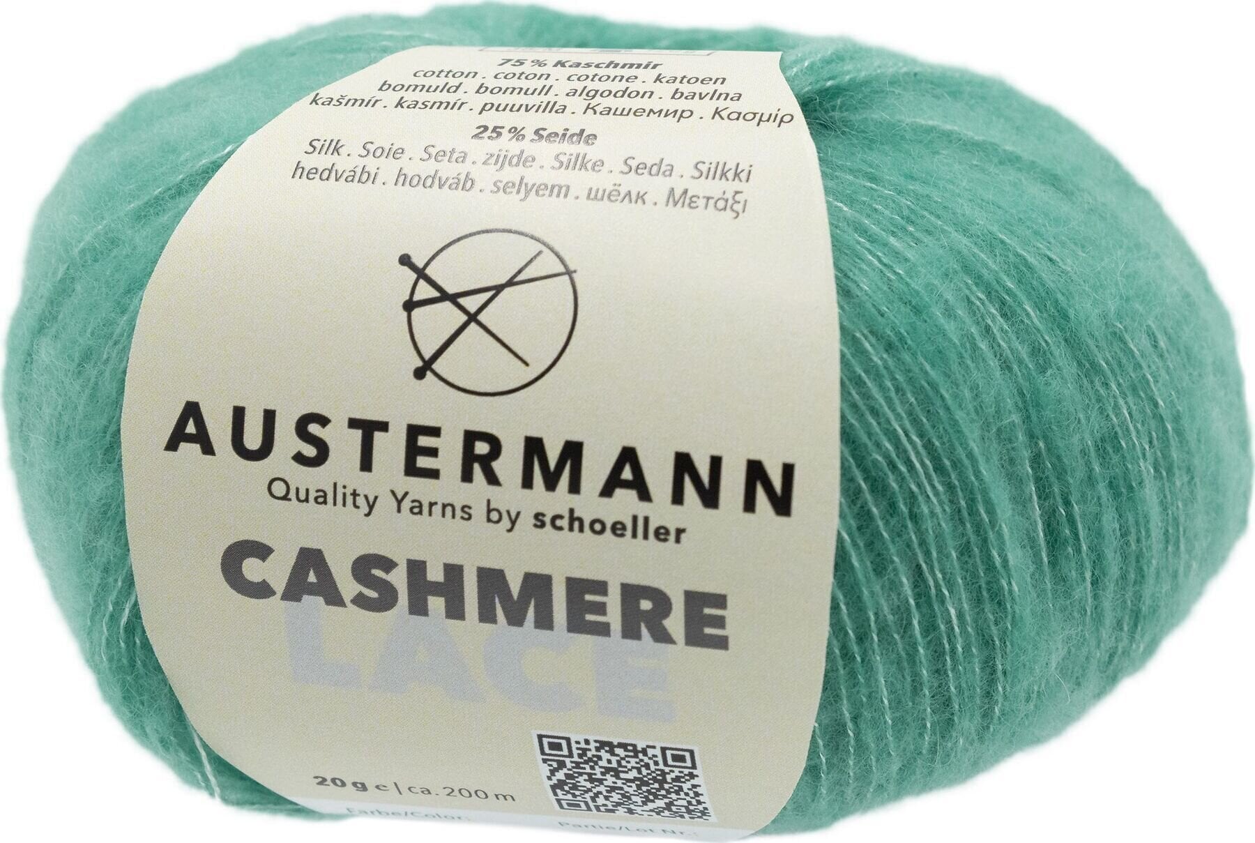 Pređa za pletenje Austermann Cashmere Lace 98232-8 Ocean Pređa za pletenje