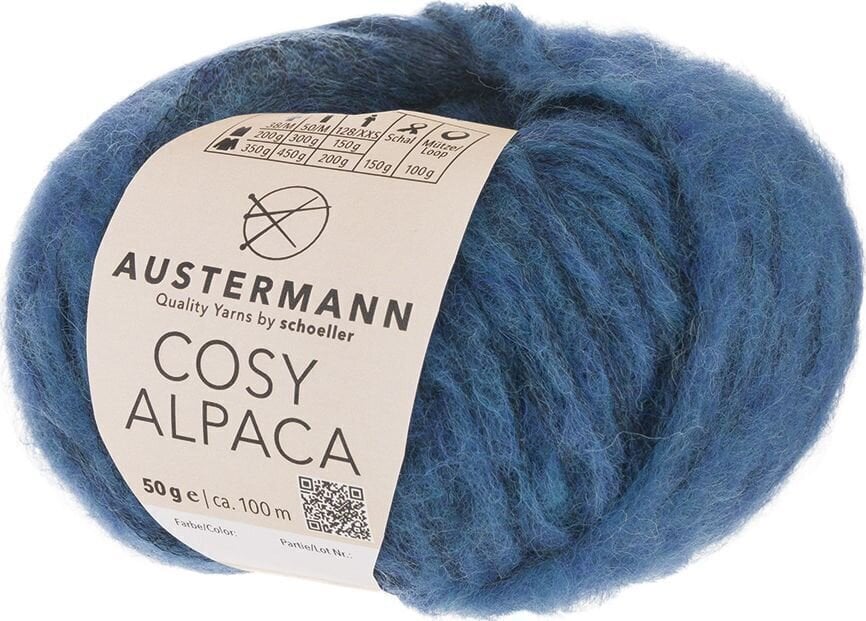 Fil à tricoter Austermann Cosy Alpaca 90356-08 Ocean Fil à tricoter