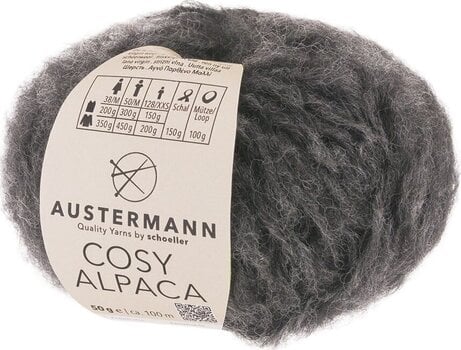 Fil à tricoter Austermann Cosy Alpaca 90356-09 Anthracite Mottled Fil à tricoter - 1
