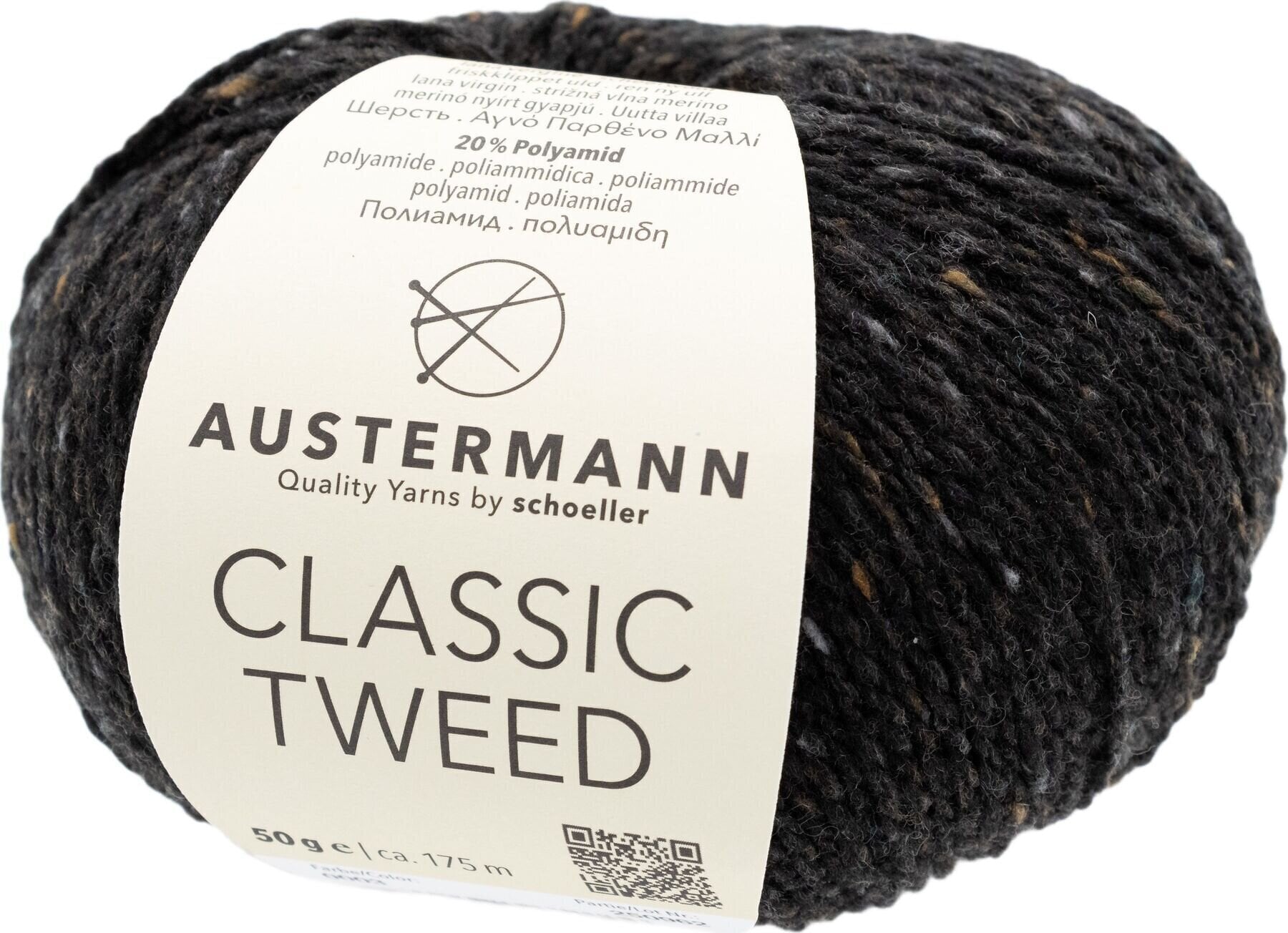 Pređa za pletenje Austermann Classic Tweed 90365-3 Coal Pređa za pletenje