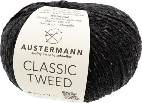 Pređa za pletenje Austermann Classic Tweed 90365-3 Coal Pređa za pletenje - 1