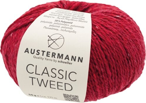 Fil à tricoter Austermann Classic Tweed 90365-5 Red Fil à tricoter - 1