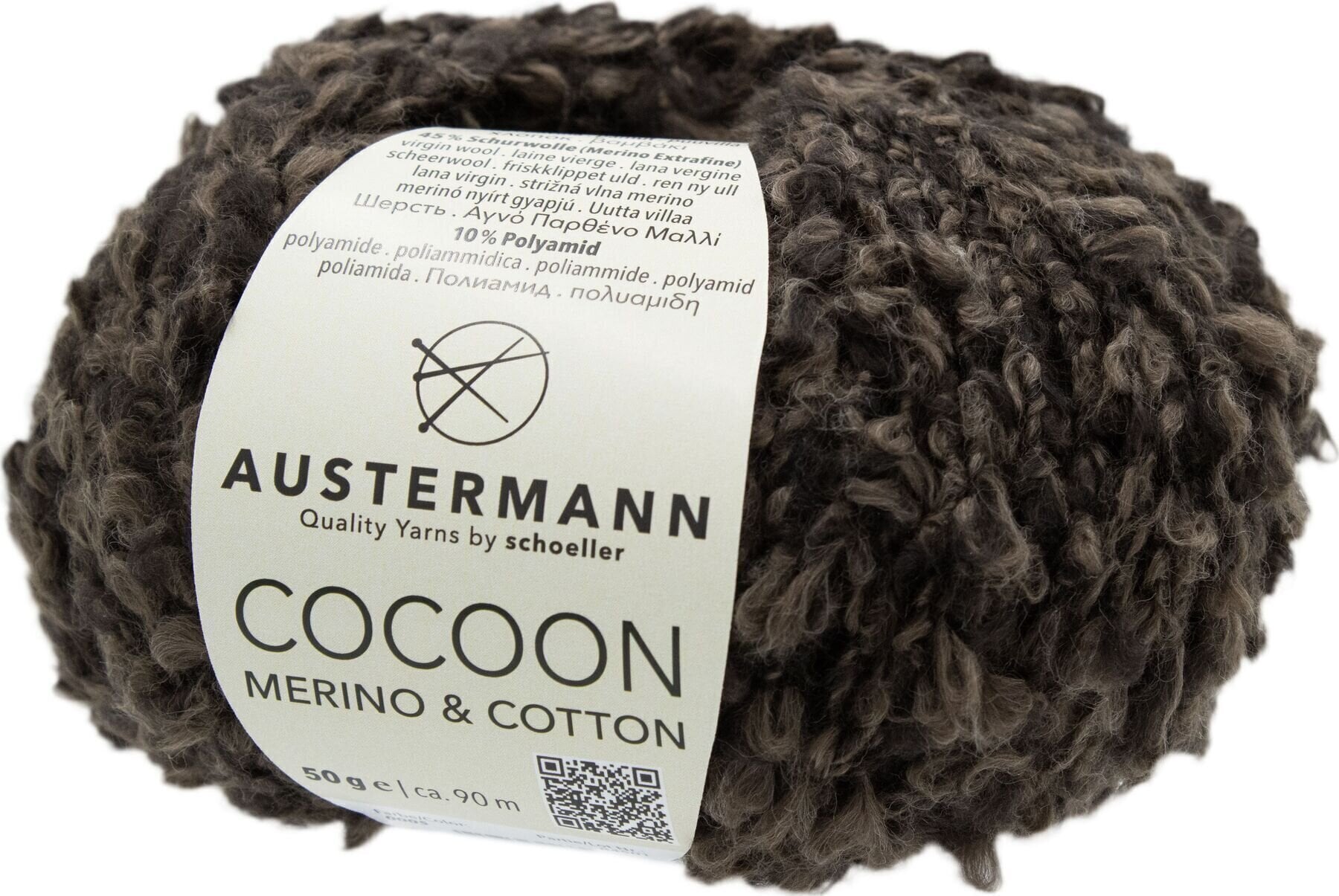 Pređa za pletenje Austermann  Cocoon Merino & Cotton 90364-5 Chocolate Pređa za pletenje