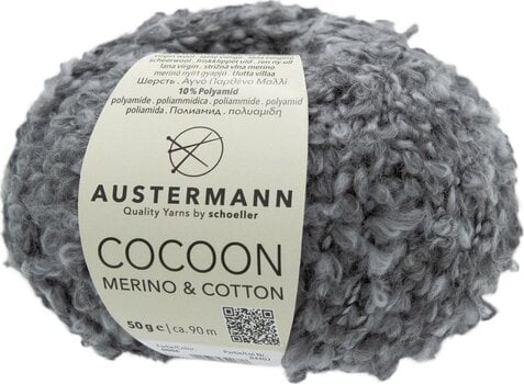 Fil à tricoter Austermann  Cocoon Merino & Cotton 90364-6 Grey Fil à tricoter - 1