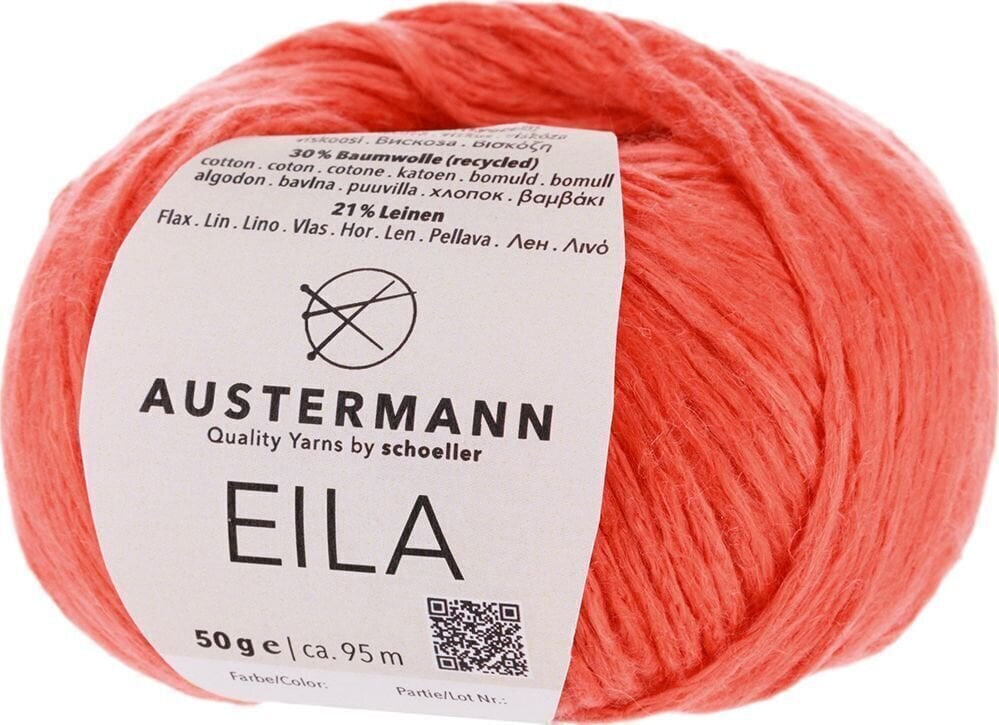 Fil à tricoter Austermann Eila 90314-04 Coral Fil à tricoter