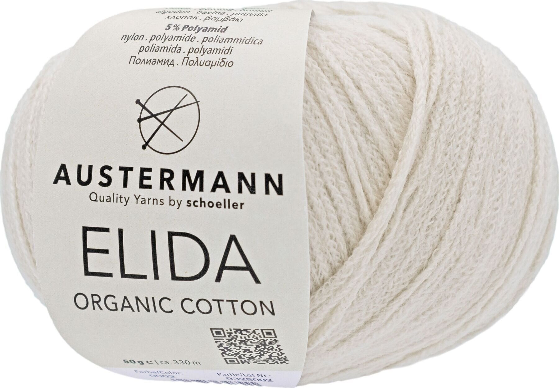 Pređa za pletenje Austermann Elida 90361-02 Linen Pređa za pletenje