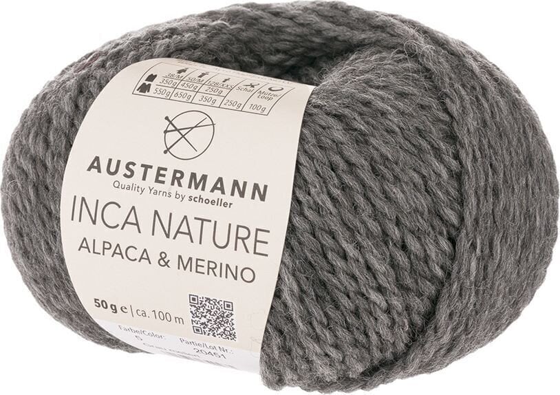 Pređa za pletenje Austermann Inca Nature 90359-05 Grey Mottled Pređa za pletenje