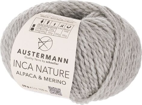 Fil à tricoter Austermann Inca Nature 90359-06 Silver Mottled Fil à tricoter - 1