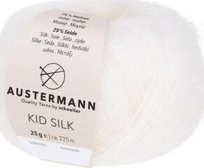 Pređa za pletenje Austermann Kid Silk 98233-01 White Pređa za pletenje