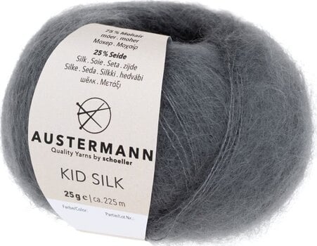 Fil à tricoter Austermann Kid Silk 98233-07 Grey Fil à tricoter - 1