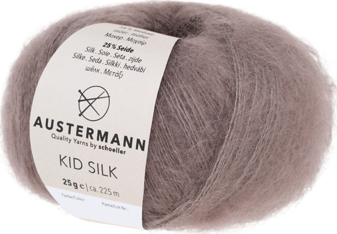 Fil à tricoter Austermann Kid Silk 98233-15 Taupe Fil à tricoter