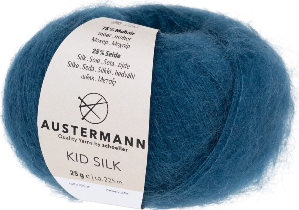 Strikkegarn Austermann Kid Silk 98233-21 Dark Petrol Strikkegarn