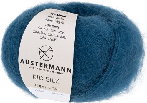 Strikkegarn Austermann Kid Silk 98233-21 Dark Petrol Strikkegarn - 1