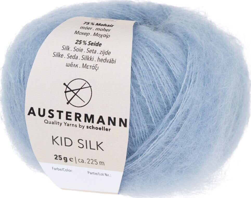 Strikkegarn Austermann Kid Silk 98233-29 Smoke Blue Strikkegarn