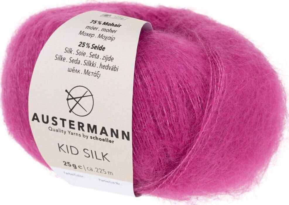 Pređa za pletenje Austermann Kid Silk 98233-30 Pink Lipstick Pređa za pletenje