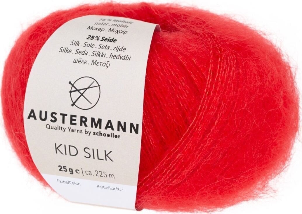 Fil à tricoter Austermann Kid Silk 98233-31 Poppy Fil à tricoter