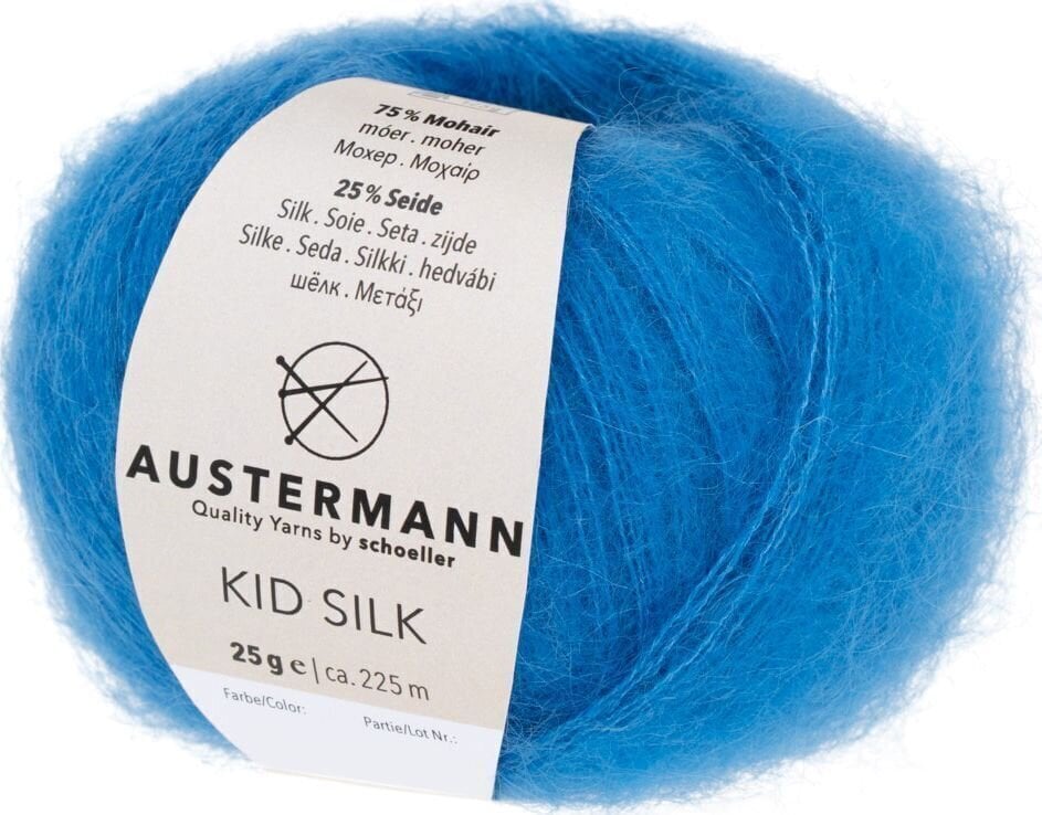Pređa za pletenje Austermann Kid Silk 98233-45 Blue Pređa za pletenje