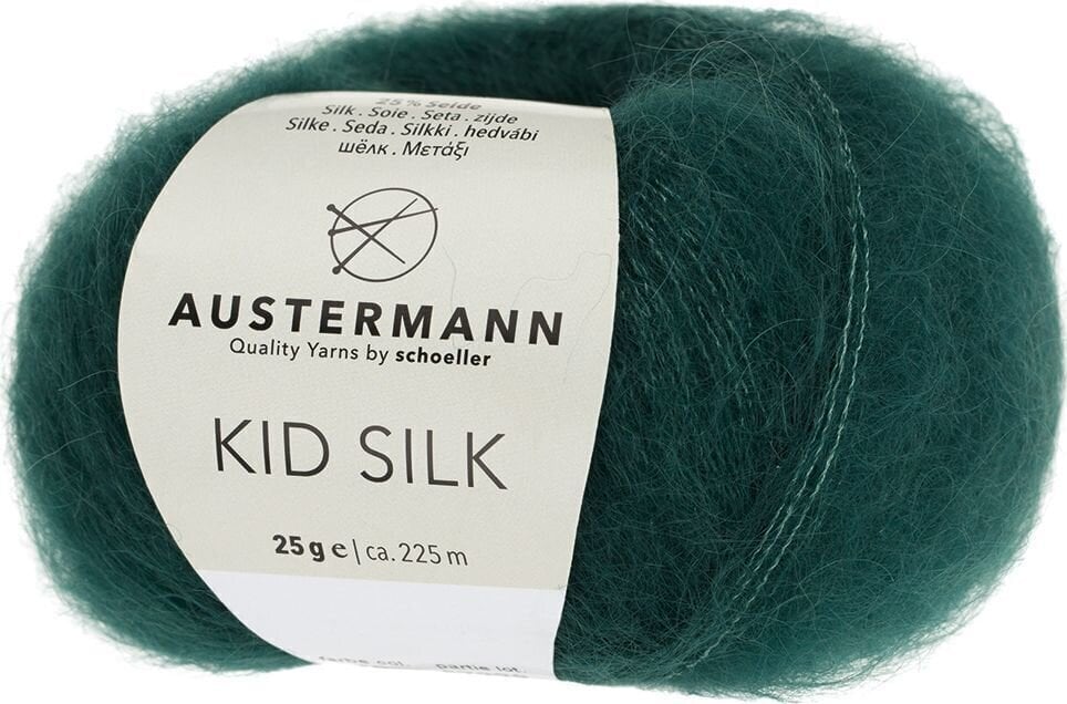 Pređa za pletenje Austermann Kid Silk 98233-49 Dark Green Pređa za pletenje