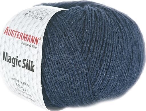 Pređa za pletenje Austermann Magic Silk 98206-09 Navy Pređa za pletenje