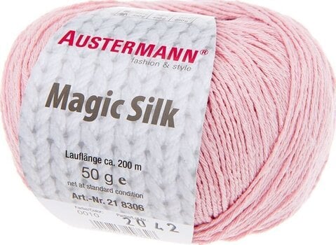 Kötőfonal Austermann Magic Silk 98206-10 Rosé Kötőfonal - 1