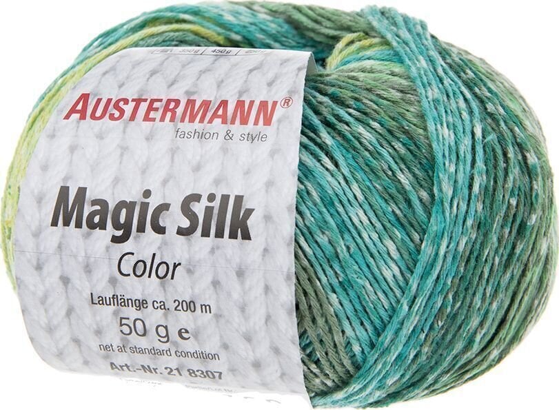 Kötőfonal Austermann Magic Silk Color 98207-114 Emerald Kötőfonal