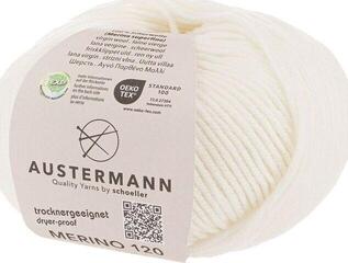 Fire de tricotat Austermann Merino 120 97613-101 White Fire de tricotat