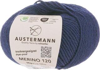 Knitting Yarn Austermann Merino 120 97613-104 Navy Knitting Yarn