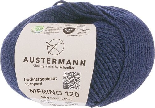 Strickgarn Austermann Merino 120 97613-104 Navy Strickgarn - 1