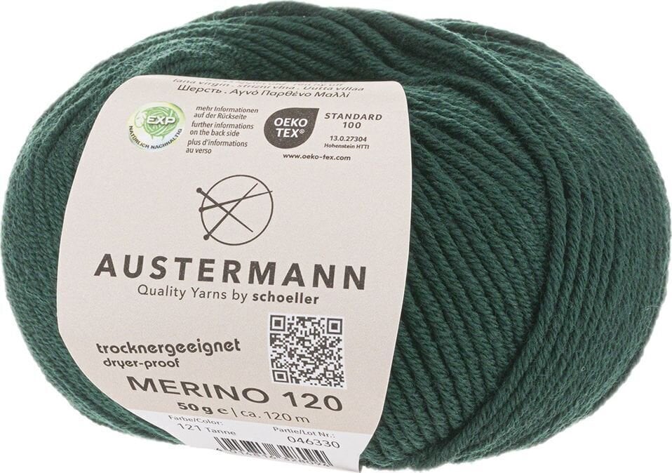 Kudumislõng Austermann Merino 120 97613-121 Fir Kudumislõng