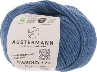 Knitting Yarn Austermann Merino 120 97613-123 Denim Knitting Yarn