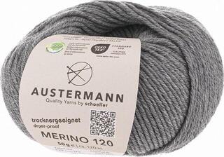 Knitting Yarn Austermann Merino 120 97613-129 Grey Knitting Yarn