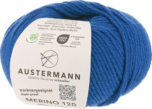 Pređa za pletenje Austermann Merino 120 97613-132 Royal Blue Pređa za pletenje - 1