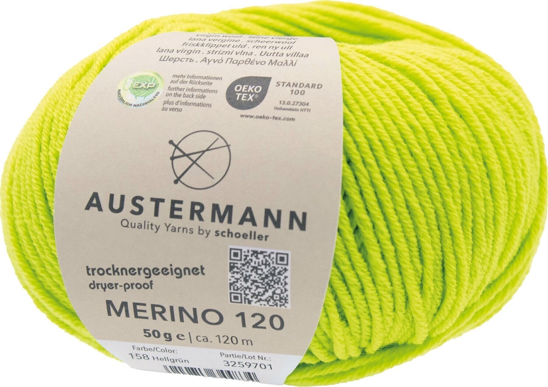 Neulelanka Austermann Merino 120 97613-158 Light Green Neulelanka