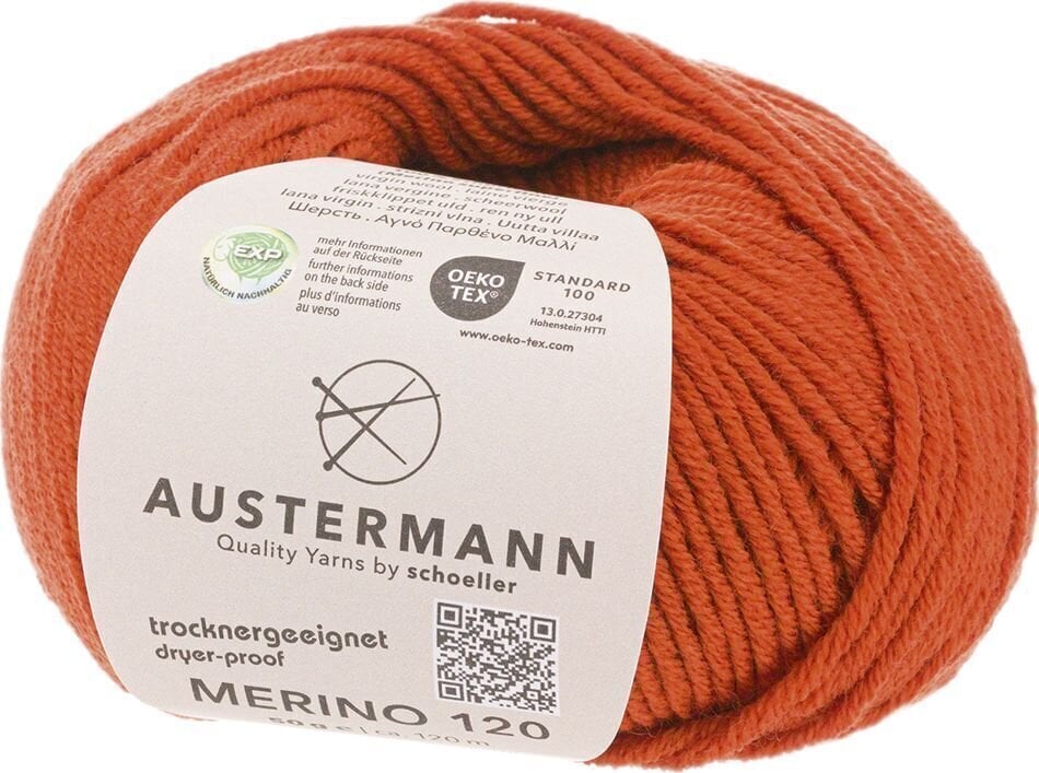 Strickgarn Austermann Merino 120 97613-167 Terracotta Strickgarn