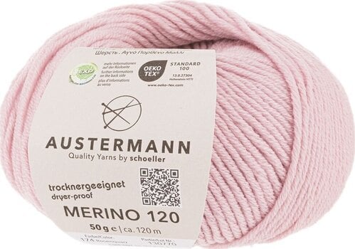 Kötőfonal Austermann Merino 120 97613-174 Rose Quartz Kötőfonal - 1