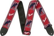 Fender 2'' Monogrammed Red/White/Blue Kankainen kitarahihna