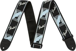 Textile guitar strap Fender 2'' Monogrammed Textile guitar strap Black/Light Grey/Blue