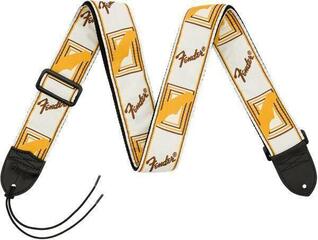 Textile guitar strap Fender 2'' Monogrammed Textile guitar strap White/Brown/Yellow