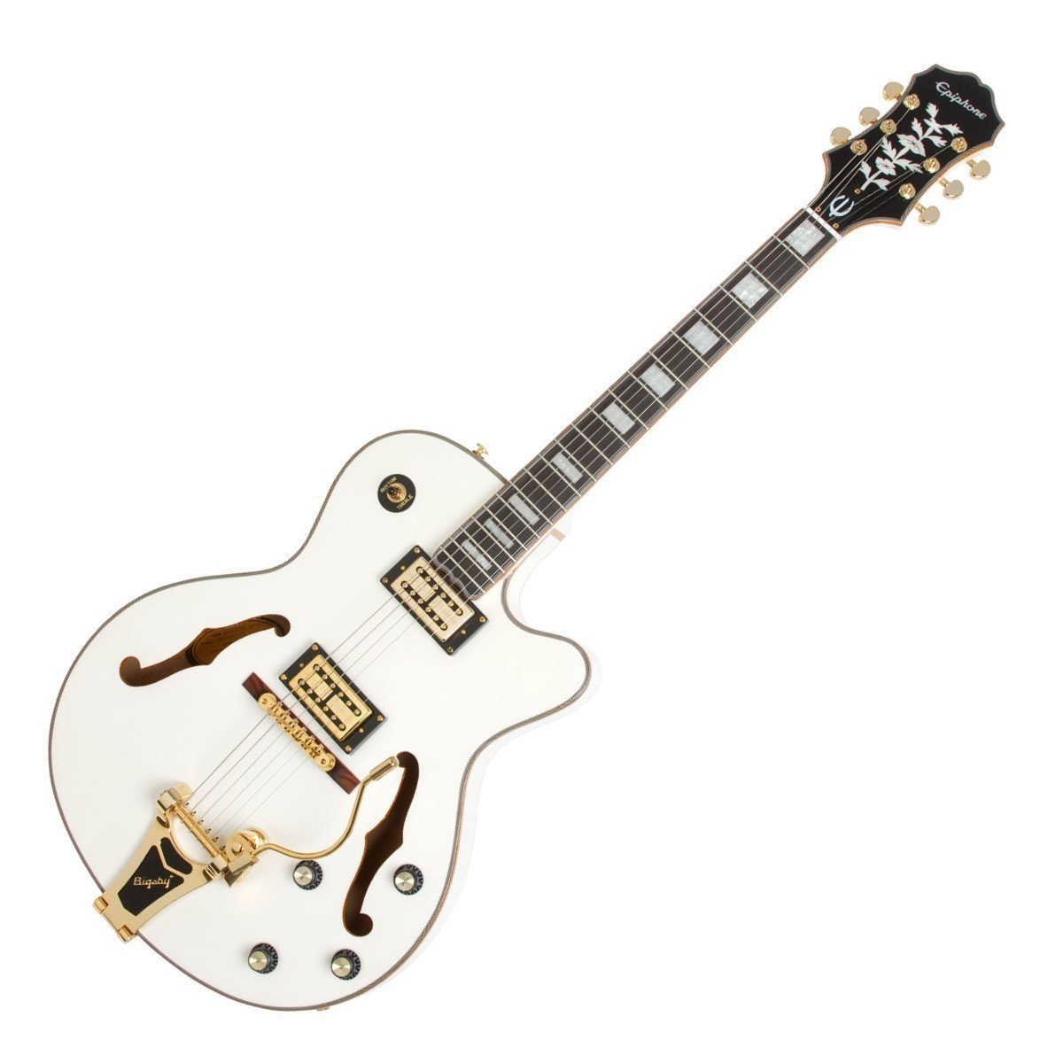 Semi-Acoustic Guitar Epiphone Emperor Swingster White Royale Pearl White
