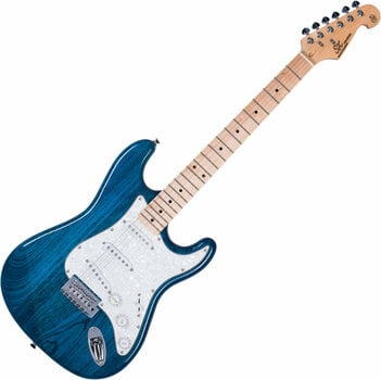 Elektrická gitara SX SST/ASH Trans Blue - 1