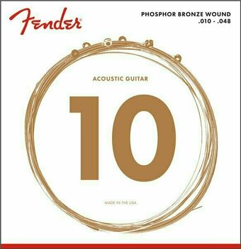 Cordes de guitares acoustiques Fender 60 Phosphor Bronze Ball XL 10-48 - 1