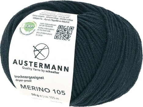 Strikkegarn Austermann Merino 105 97612-302 Black Strikkegarn - 1