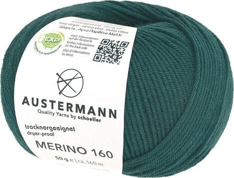 Knitting Yarn Austermann Merino 160 97610-221 Fir Knitting Yarn - 1